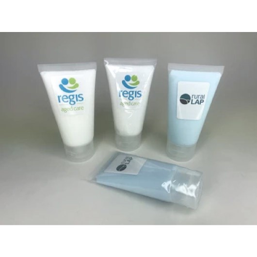 Lotion tubes printed